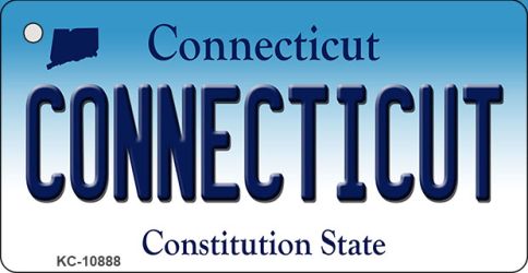 KC-10888 Connecticut State License Plate Key Chain