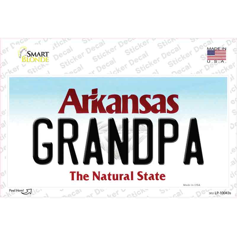LP-10043s-M Grandpa Arkansas Novelty Sticker Decal, Medium