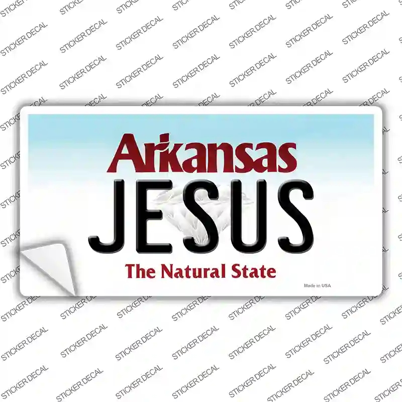 LP-10048s-L Jesus Arkansas Novelty Sticker Decal, Large