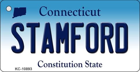KC-10893 Stamford Connecticut State License Plate Key Chain