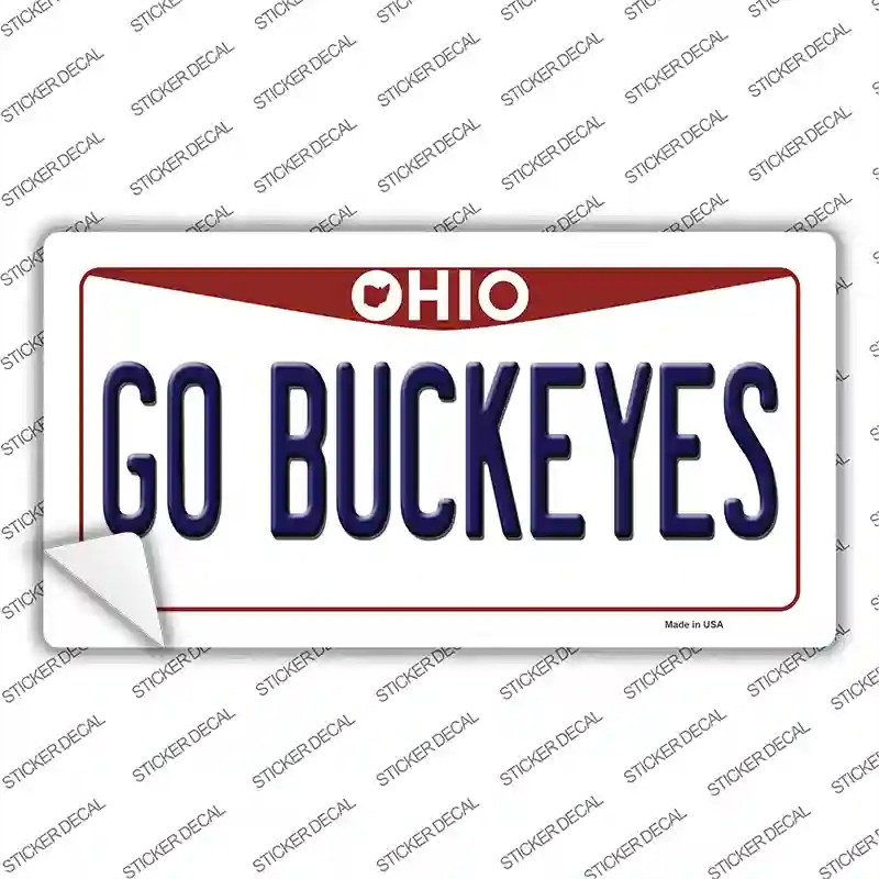 LP-10075s-L Go Buckeyes Ohio Novelty Sticker Decal, Large