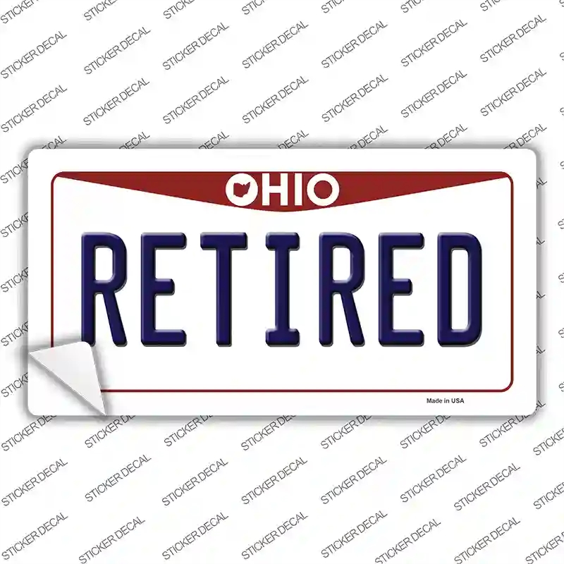 LP-10080s-L Retired Ohio Novelty Sticker Decal, Large