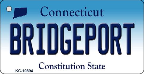 KC-10894 Bridgeport Connecticut State License Plate Key Chain