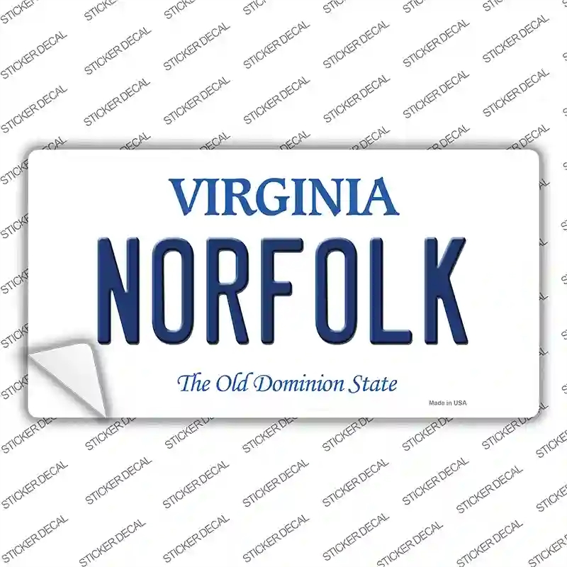 LP-10106s-S Norfolk Virginia Novelty Sticker Decal, Small