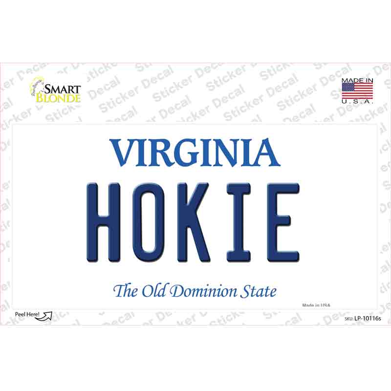 LP-10116s-M Hokie Virginia Novelty Sticker Decal, Medium