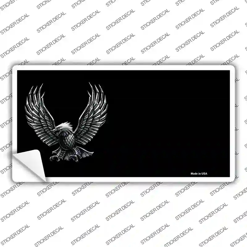 LP-3765s-L Eagle Offset Black Novelty Sticker Decal, Large