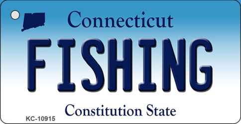 KC-10915 Fishing Connecticut State License Plate Key Chain