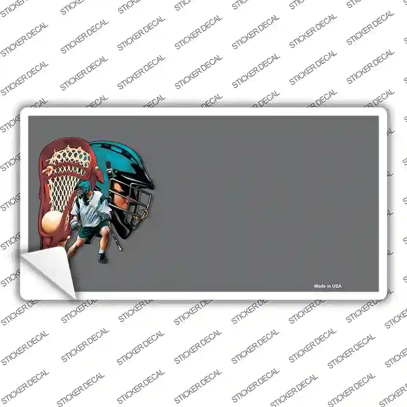 LP-3799s-L Lacrosse Offset Novelty Sticker Decal, Large