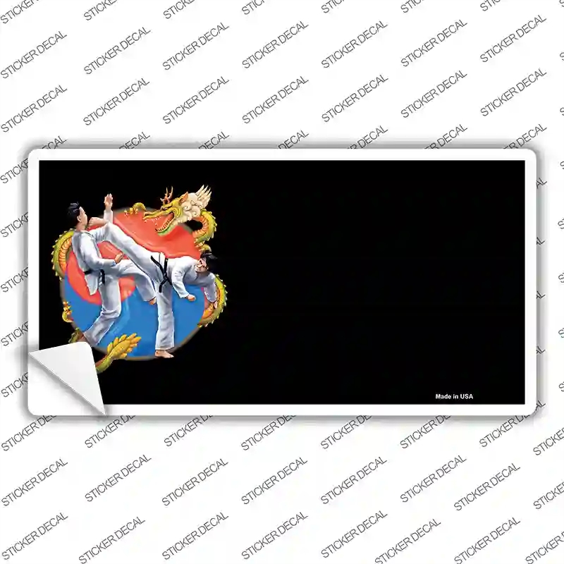 LP-3800s-S Tae Kwon Do Offset Novelty Sticker Decal, Small