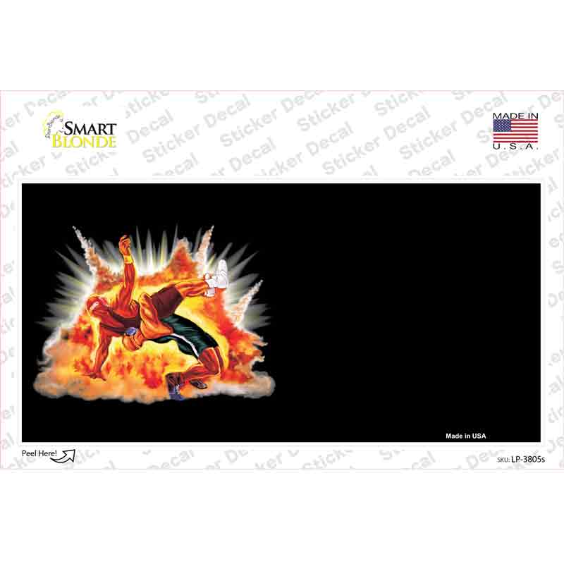 LP-3805s-M Wrestling Offset Novelty Sticker Decal, Medium