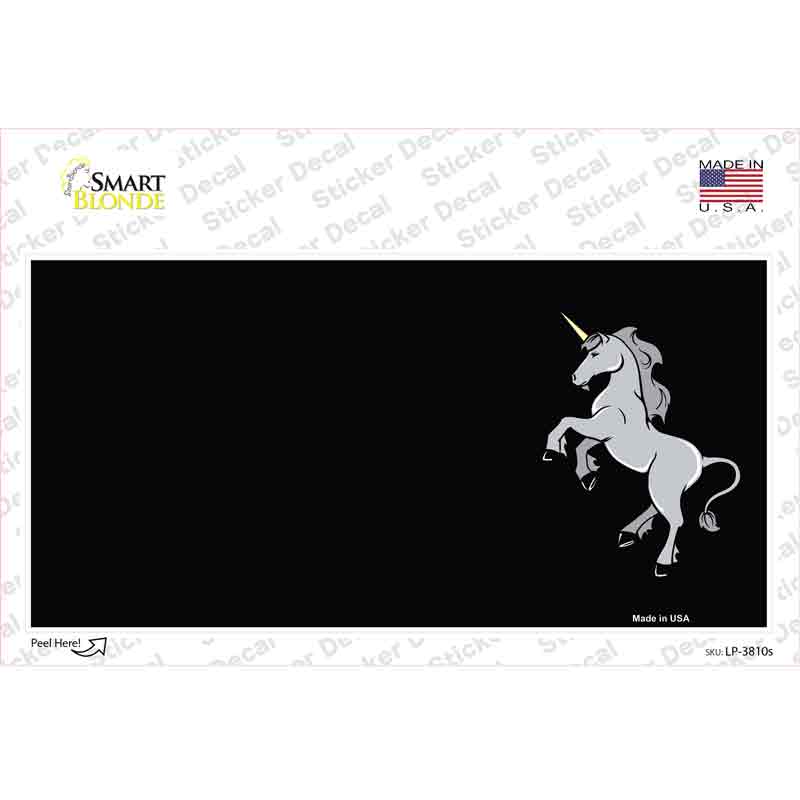 LP-3810s-M Unicorn Reared Up Offset Novelty Sticker Decal, Medium