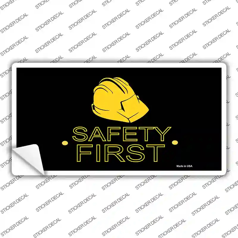 LP-3832s-S Safety First Novelty Sticker Decal, Small