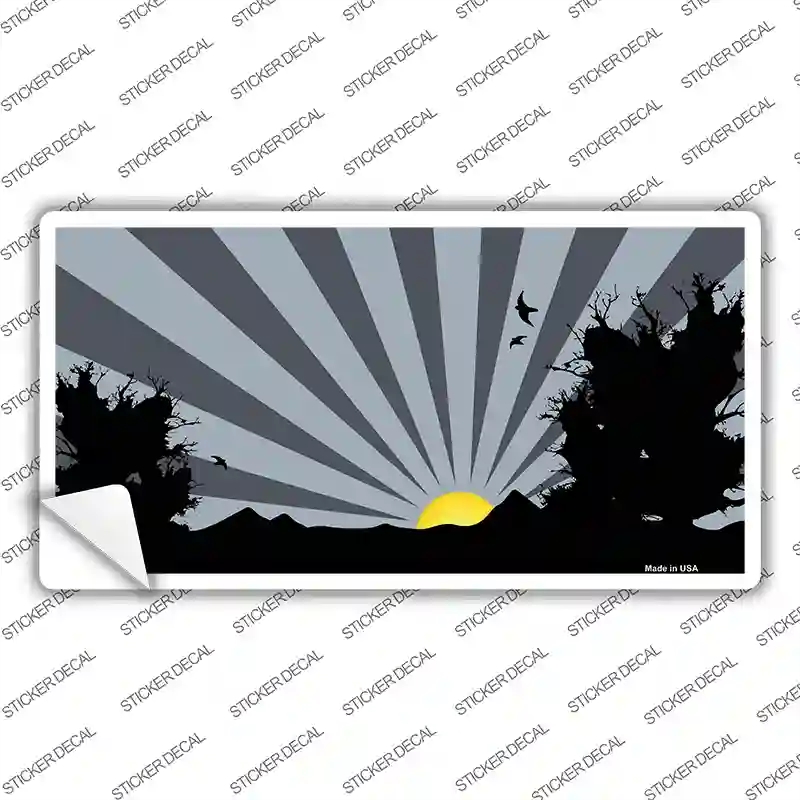 LP-3839s-XL Southwest Gray Sunset Novelty Sticker Decal, Extra Large