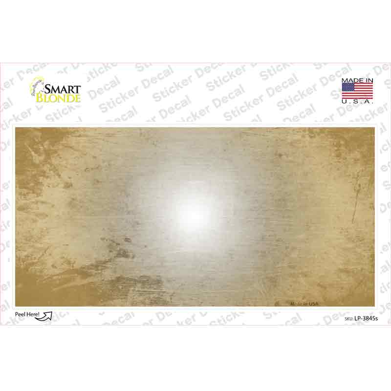 LP-3845s-M Gold & White Fade Scratched Novelty Sticker Decal, Medium