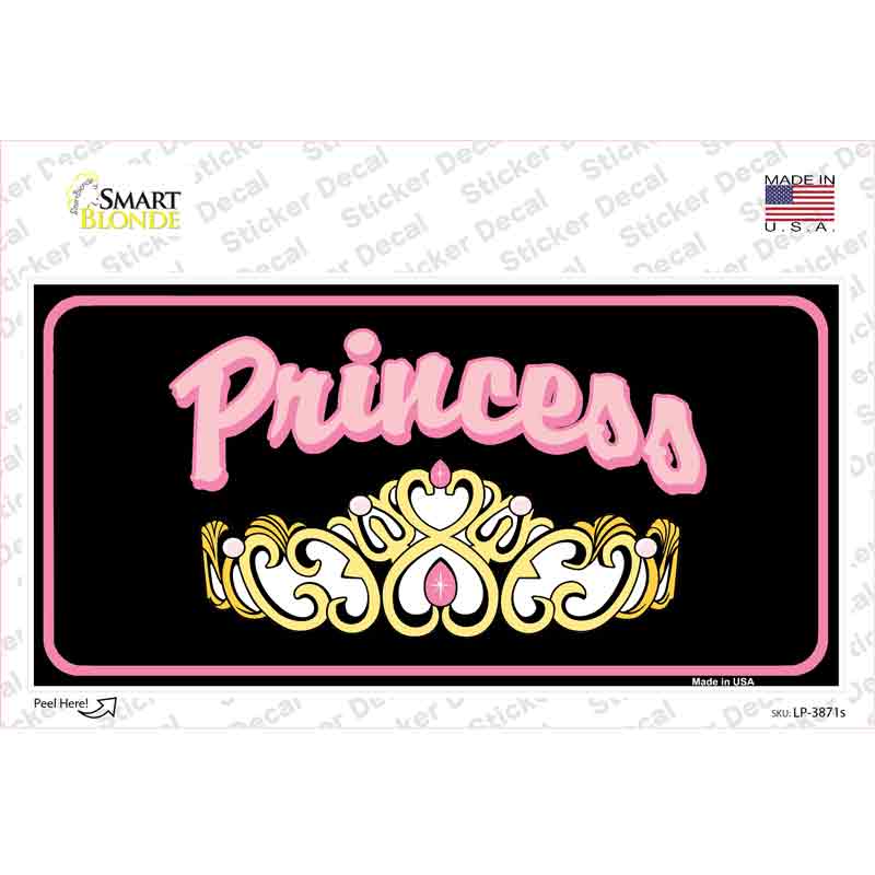 LP-3871s-M Princess Tiara Novelty Sticker Decal, Medium