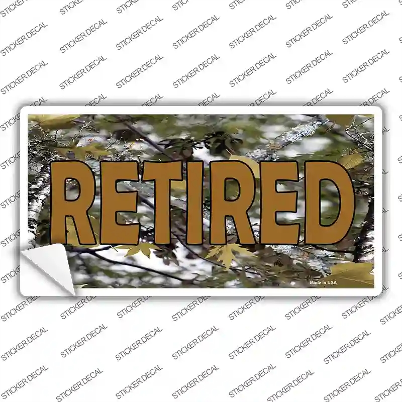 LP-3938s-XL Retired Camouflage Novelty Sticker Decal, Extra Large