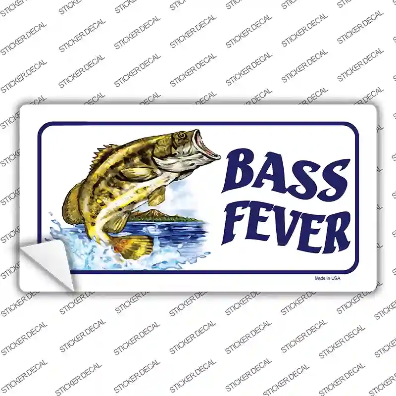 LP-399s-L Bass Fever Novelty Sticker Decal, Large