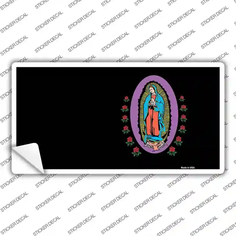 LP-4187s-XL Virgin Mary Black Novelty Sticker Decal, Extra Large