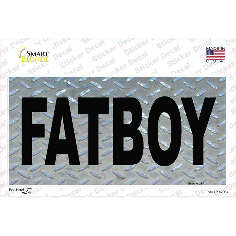 LP-4203s-M Fat Boy Diamond Novelty Sticker Decal, Medium