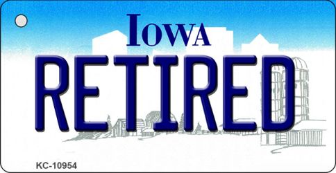 KC-10954 Retired Iowa State License Plate Novelty Key Chain