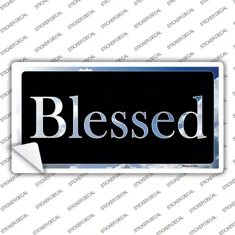 LP-4231s-XL Blessed Blue Sky Cloud Novelty Sticker Decal, Extra Large
