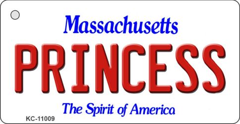 KC-11009 Princess Massachusetts State License Plate Key Chain