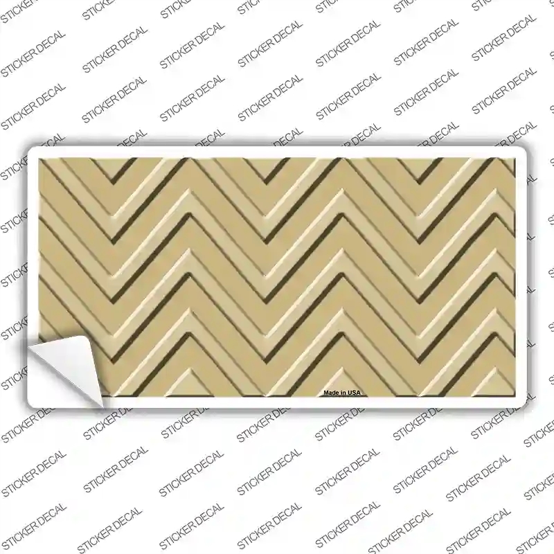 LP-4963s-L Gold Light Gold Chevron Novelty Sticker Decal, Large