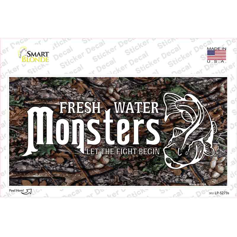 LP-5273s-M Fresh Water Monsters Novelty Sticker Decal, Medium