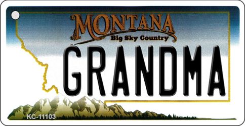 KC-11103 Grandma Montana State License Plate Novelty Key Chain