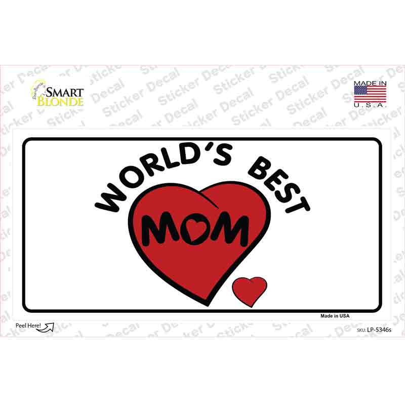 LP-5346s-M Worlds Best Mom Novelty Sticker Decal, Medium