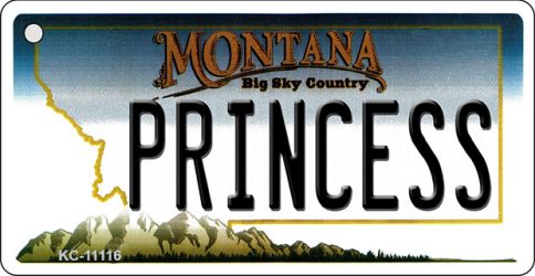 KC-11116 Princess Montana State License Plate Novelty Key Chain