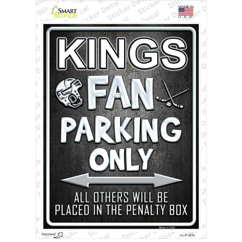 P-321s-M Kings Novelty Rectangle Sticker Decal, Medium