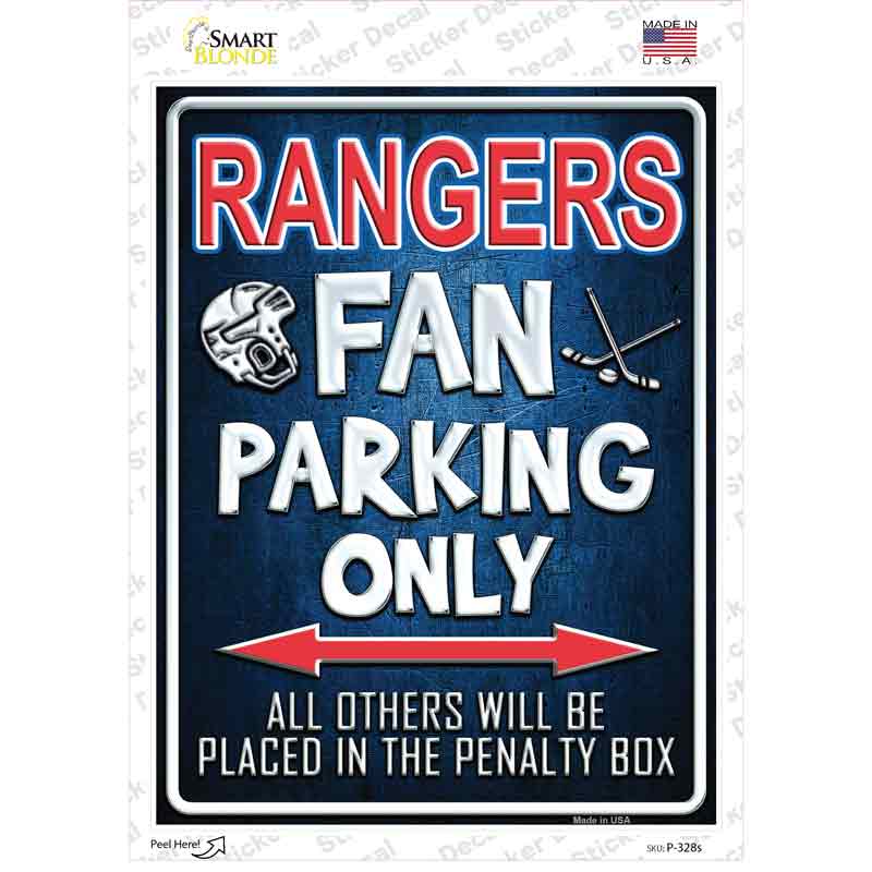 P-328s-M Rangers Novelty Rectangle Sticker Decal, Medium