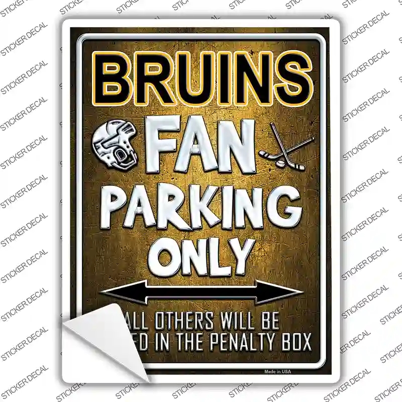 P-334s-XL Bruins Novelty Rectangle Sticker Decal, Extra Large