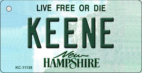 KC-11138 Keene New Hampshire State License Plate Key Chain