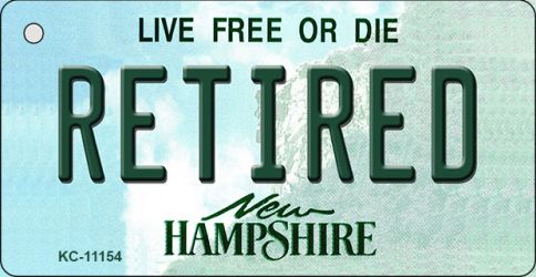 KC-11154 Retired New Hampshire State License Plate Key Chain