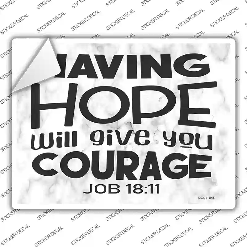 P-3601s-XL Give You Courage Bible Verse Novelty Rectangle Sticker Decal, Extra Large