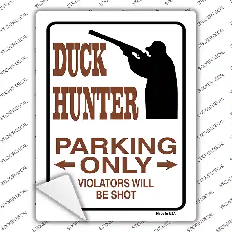 P-846s-L Duck Hunter Only Novelty Rectangle Sticker Decal, Large