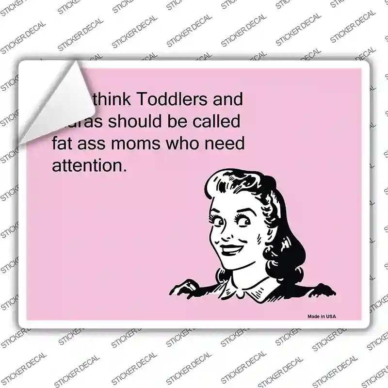 P-955s-L Toddlers & Tiaras Novelty Rectangle Sticker Decal, Large