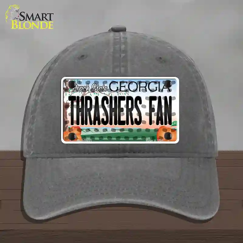 HAT08-MLP-10831 Thrashers Fan Georgia Novelty License Plate Hat, Unconstructed Cotton - Charcoal