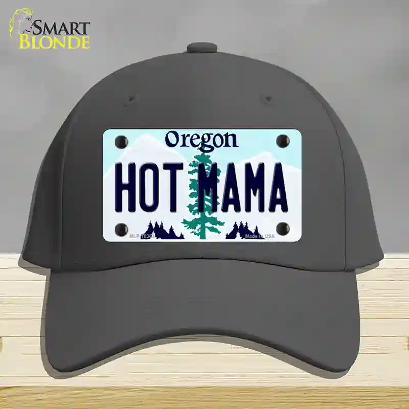HAT04-MLP-10363 Hot Mama Oregon Novelty License Plate Hat, Cotton - Charcoal