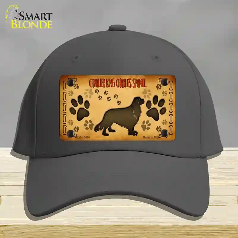 HAT04-MLP-10436 Cavalier King Charles Spaniel Novelty License Plate Hat, Cotton - Charcoal