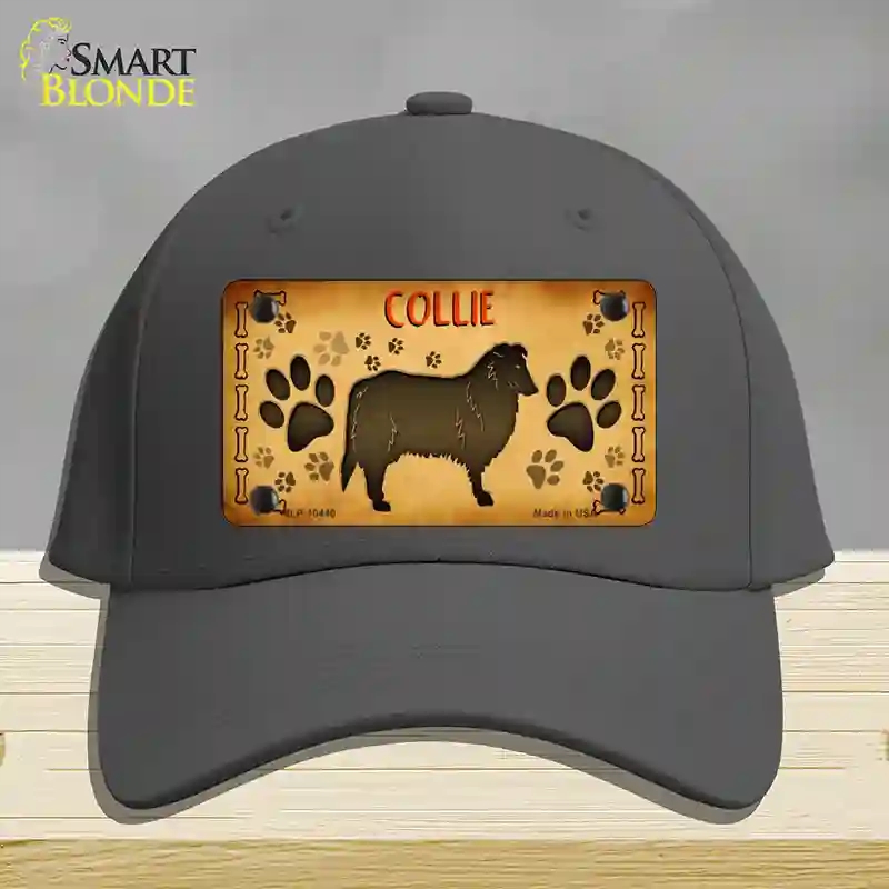 HAT04-MLP-10440 Collie Novelty License Plate Hat, Cotton - Charcoal