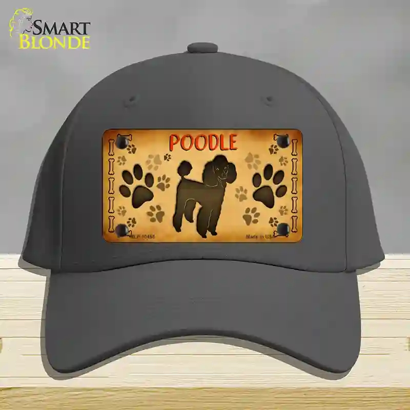HAT04-MLP-10455 Poodle Novelty License Plate Hat, Cotton - Charcoal
