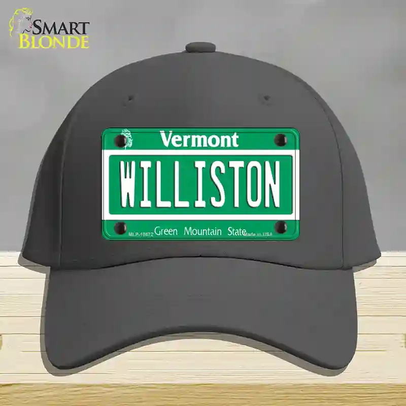 HAT04-MLP-10672 Williston Vermont Novelty License Plate Hat, Cotton - Charcoal
