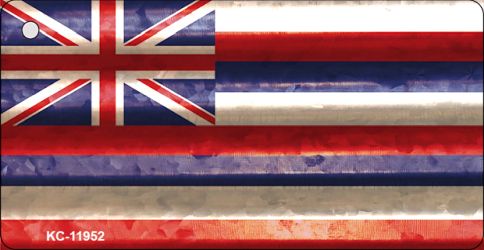 KC-11952 Hawaii Corrugated Flag Novelty Key Chain