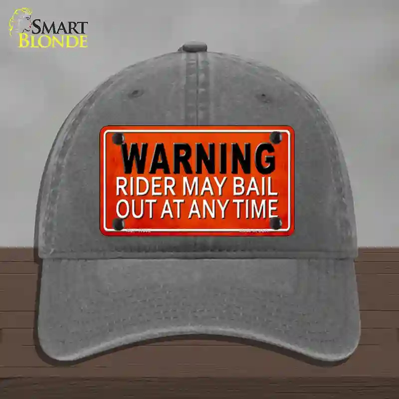 HAT08-MLP-11662 Rider May Bail Novelty License Plate Hat, Unconstructed Cotton - Charcoal