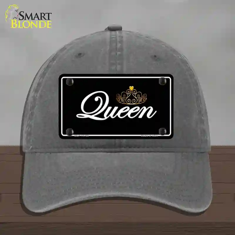 HAT08-MLP-11766 Queen Novelty License Plate Hat, Unconstructed Cotton - Charcoal