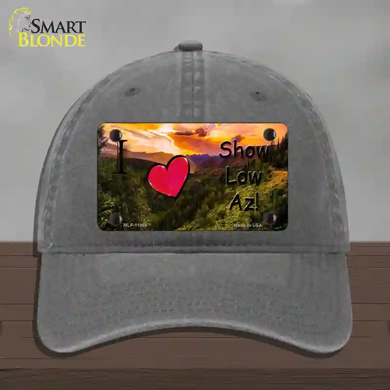 HAT08-MLP-11806 Show Low Valley Arizona Novelty License Plate Hat, Unconstructed Cotton - Charcoal