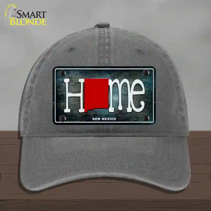 HAT08-MLP-12022   Mexico Home State Outline Novelty License Plate Hat, Unconstructed Cotton - Charcoal
